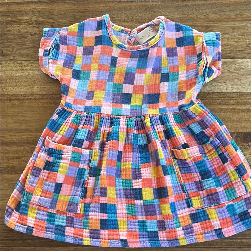 Colorful Plaid Kids Dress